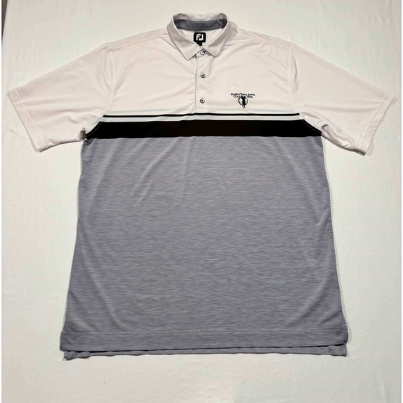 FootJoy Other - FootJoy Mens XXL Robert‎ Trent Jones Golf Trail Polo Shirt White Grey Colorblock